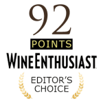 Editors Choice Wine Enthusiast - 92 points - vintage 2020